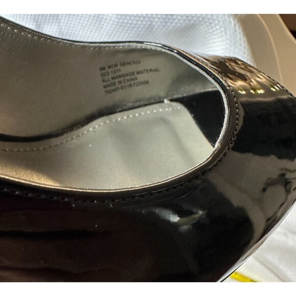 Worthington Shoes Sz 8M BLK SlingBack Patent Adjustable Open Toe Heels Pumps - Picture 7 of 13